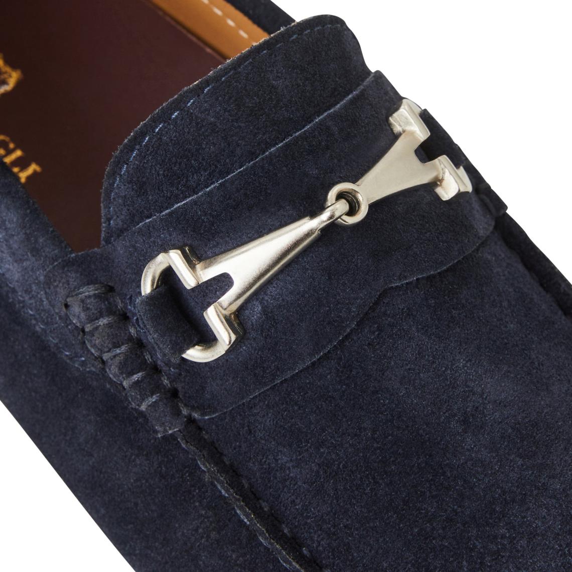 Bruno Magli Loafers &amp; Slip-ons | Men Darius Driving Suede Moccasin-Navy