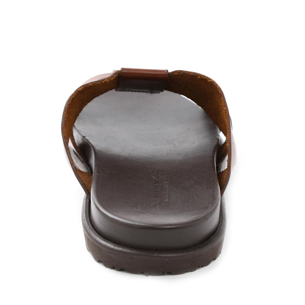 Bruno Magli Loafers &amp; Slip-ons | Men Empoli Leather Slide Sandal - Dark Brown