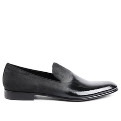 Bruno Magli Loafers &amp; Slip-ons | Men Monet A-Line Patent Suede Smoking Slipper - Black