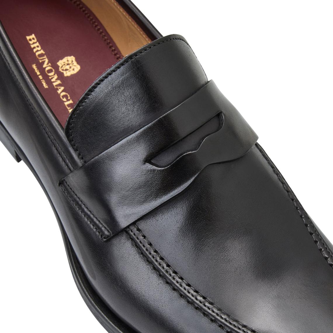 Bruno Magli Loafers &amp; Slip-ons | Men Payton Burnished Penny Loafer-Black