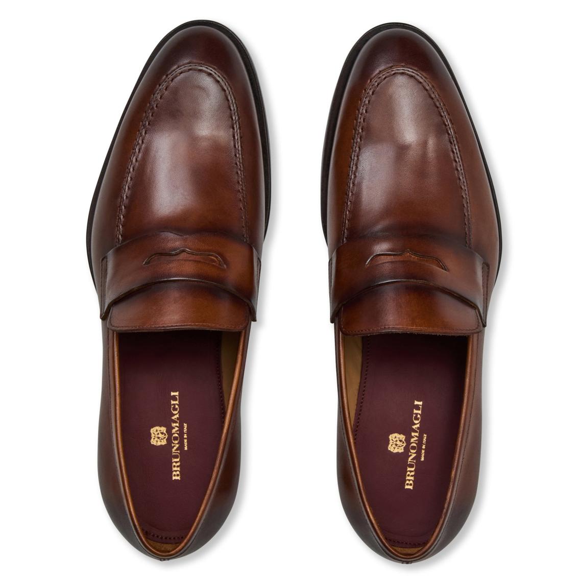 Bruno Magli Loafers &amp; Slip-ons | Men Payton Burnished Penny Loafer-Cognac