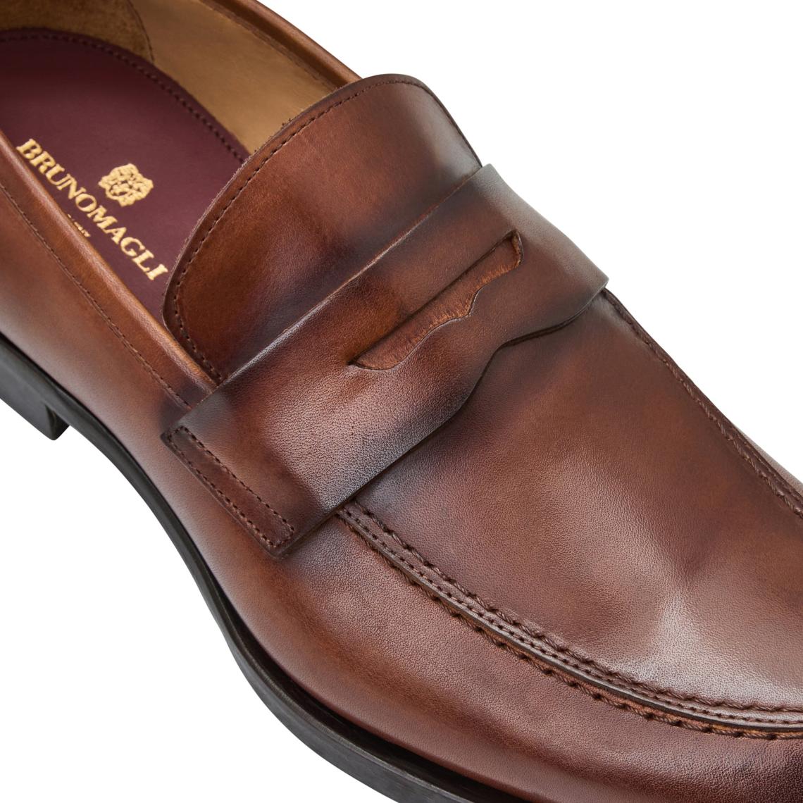 Bruno Magli Loafers &amp; Slip-ons | Men Payton Burnished Penny Loafer-Cognac