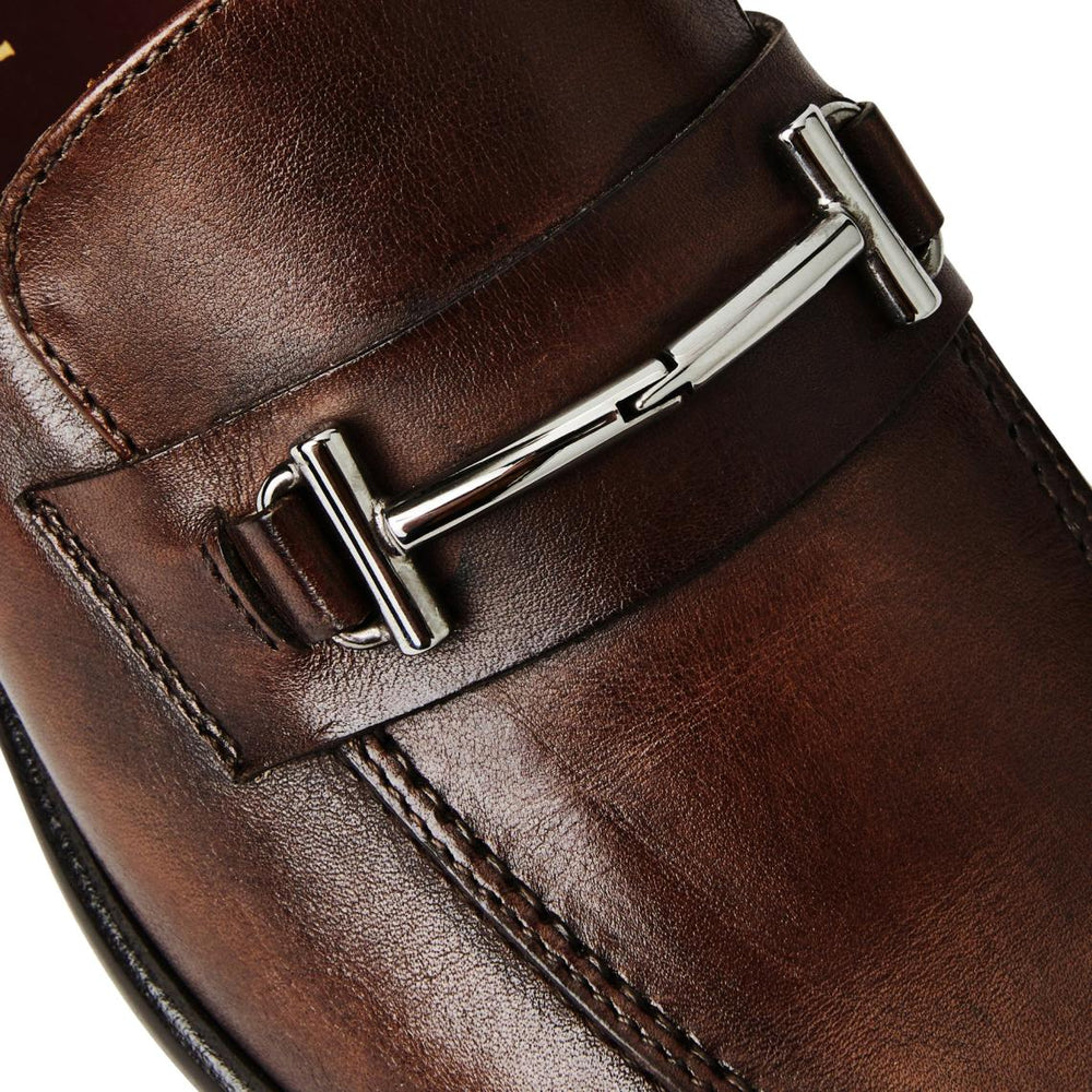 Bruno Magli Loafers &amp; Slip-ons | Men Sante Double Gore Classic Bit Leather Loafer-brown