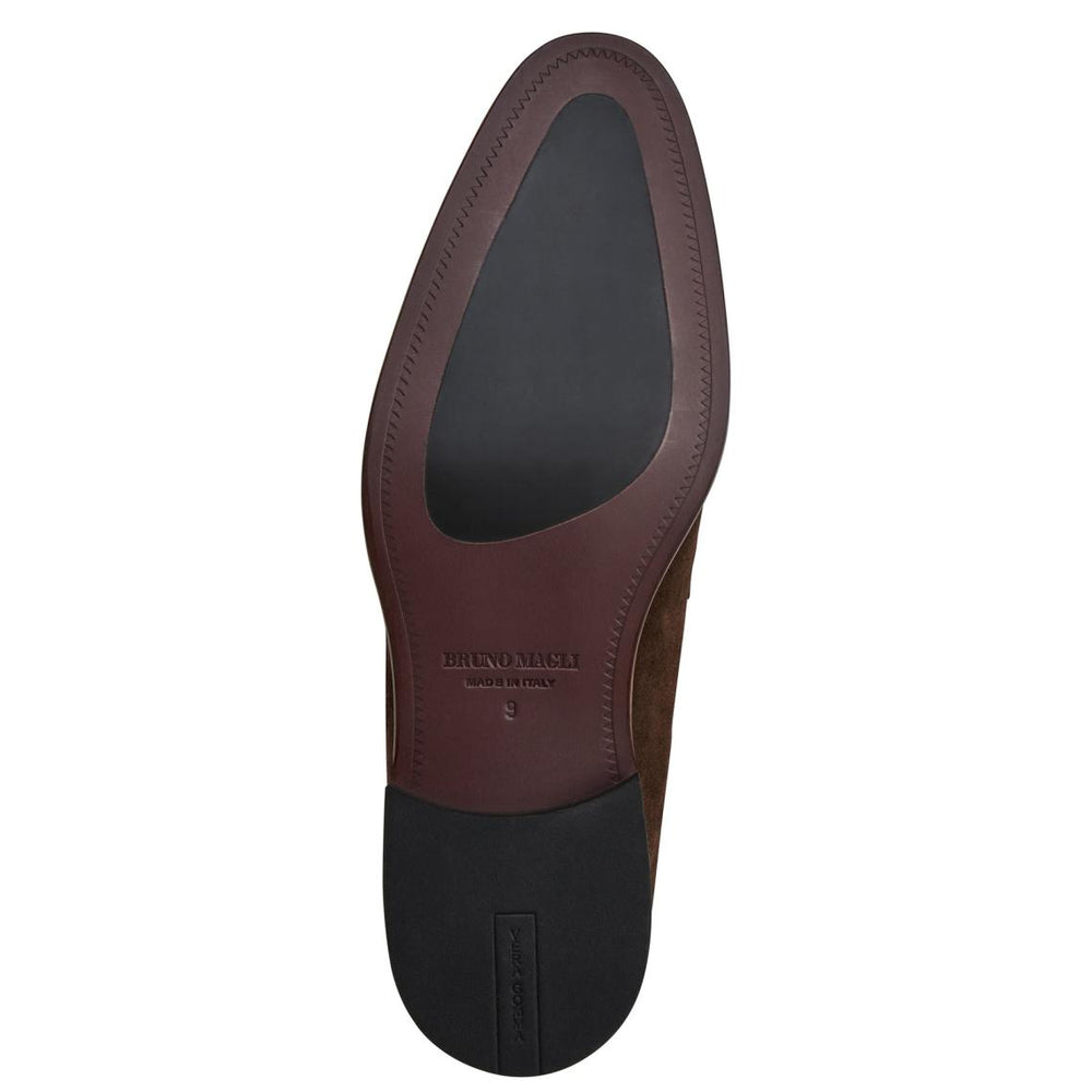 Bruno Magli Loafers &amp; Slip-ons | Men Sante Double Gore Classic Bit Loafer-Brown Suede