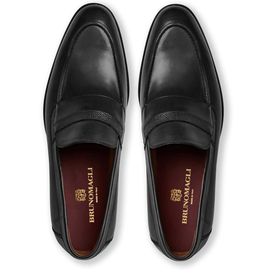 Bruno Magli Loafers &amp; Slip-ons | Men Silvestro Embosssed Bit Loafer Black Leather