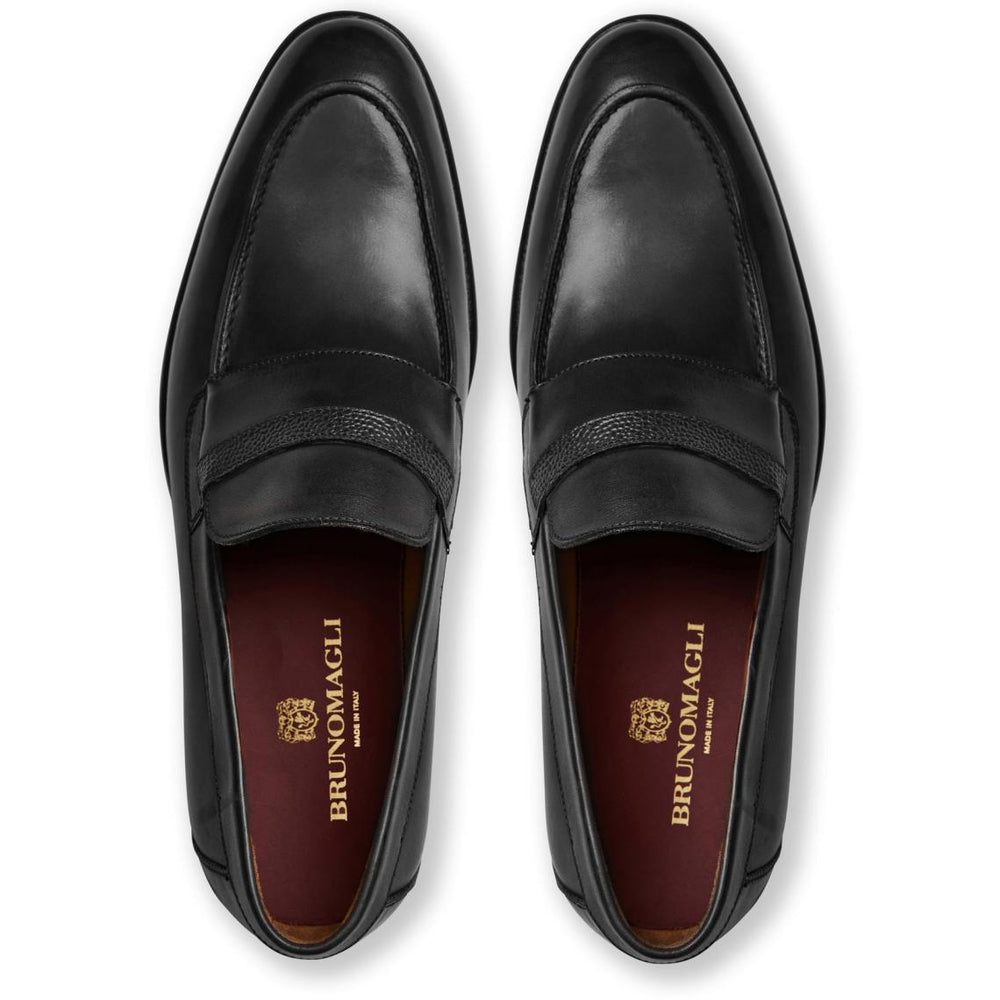 Bruno Magli Loafers &amp; Slip-ons | Men Silvestro Embosssed Bit Loafer Black Leather