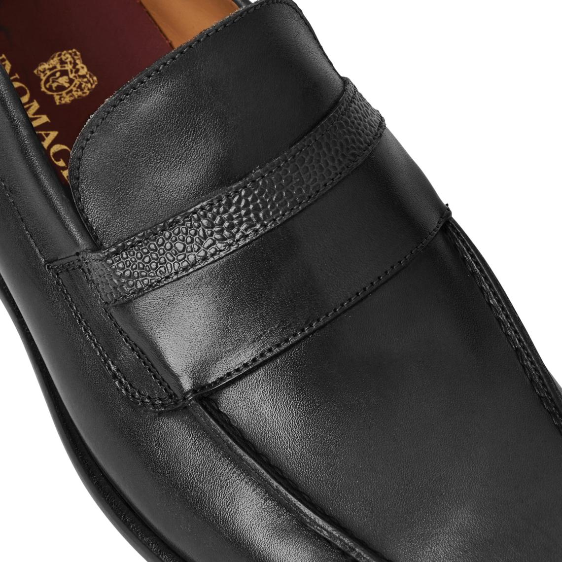 Bruno Magli Loafers &amp; Slip-ons | Men Silvestro Embosssed Bit Loafer Black Leather