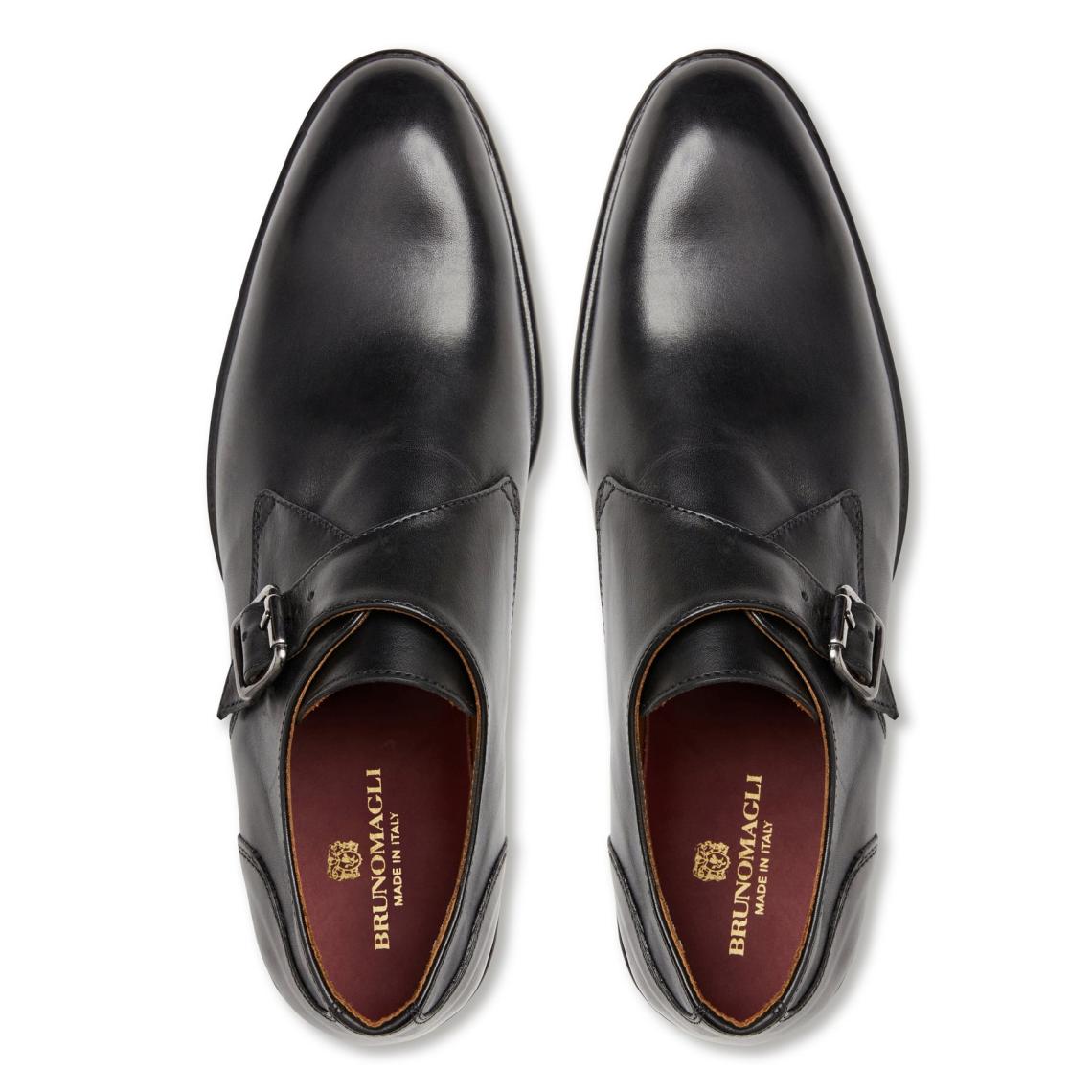 Bruno Magli Loafers &amp; Slip-ons | Men Solero Classic Leather Single Monk Strap-Black