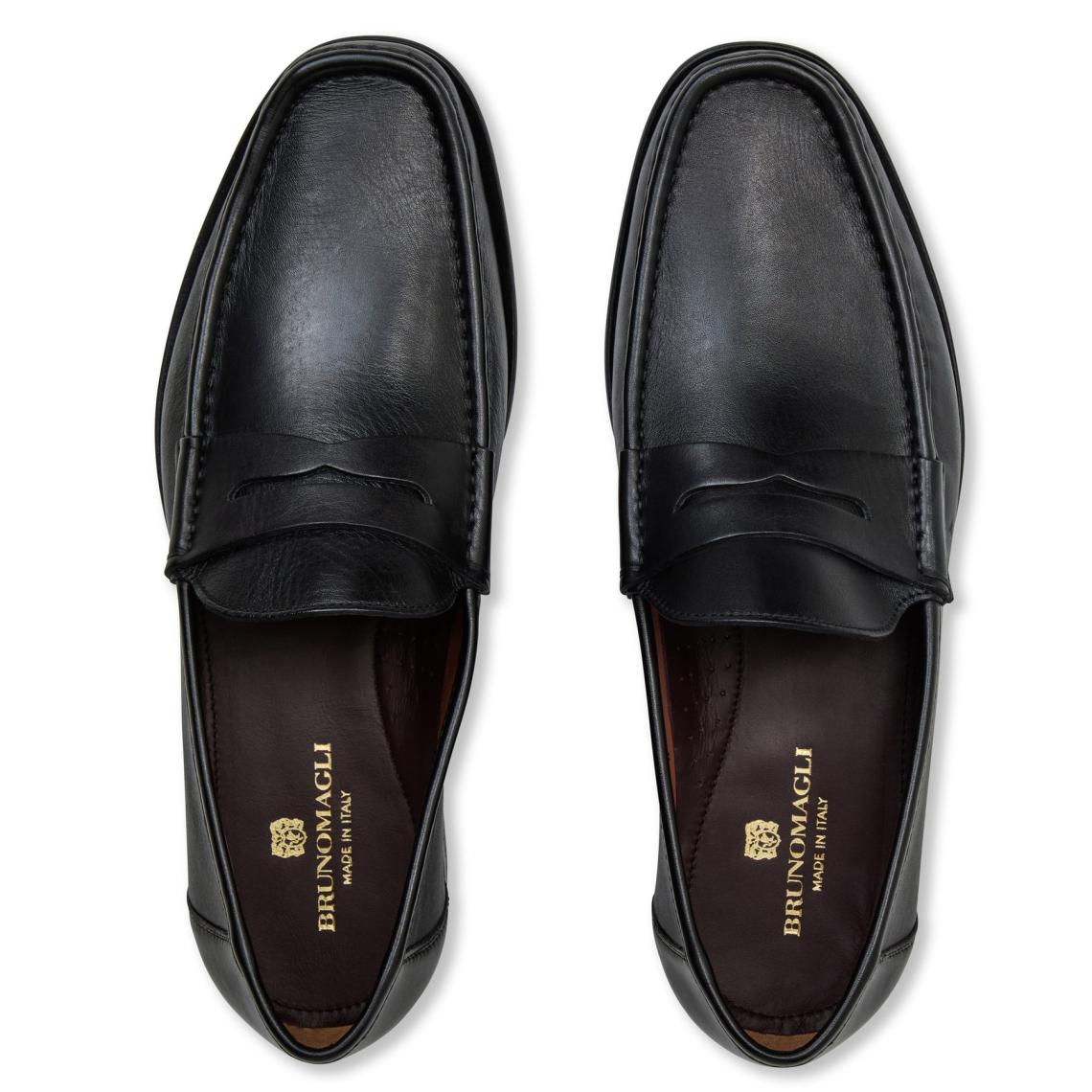 Bruno Magli Loafers &amp; Slip-ons | Men Tonio Slip On Loafer- Black Nappa Leather