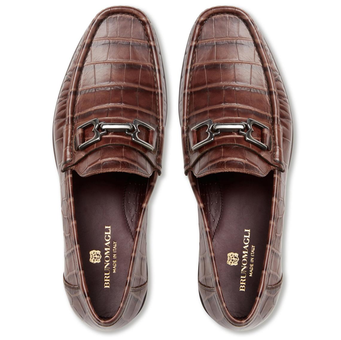Bruno Magli Loafers &amp; Slip-ons | Men Trieste Classic Moccasin- Brown Croc