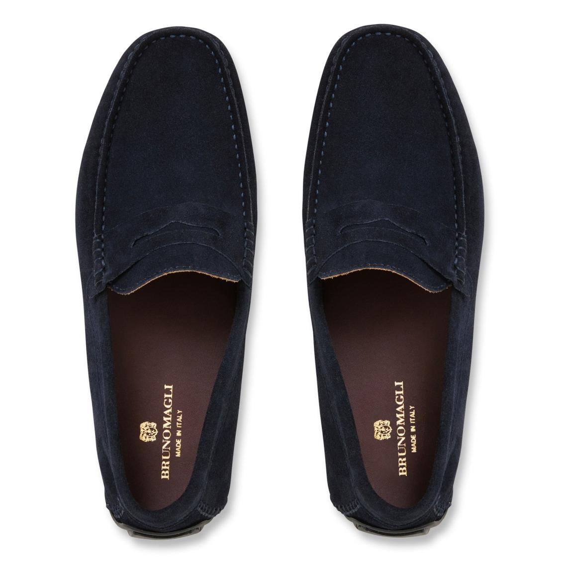 Bruno Magli Loafers &amp; Slip-ons | Men XANE CASUAL SUEDE SLIP-ON DRIVING MOCCASIN-NAVY