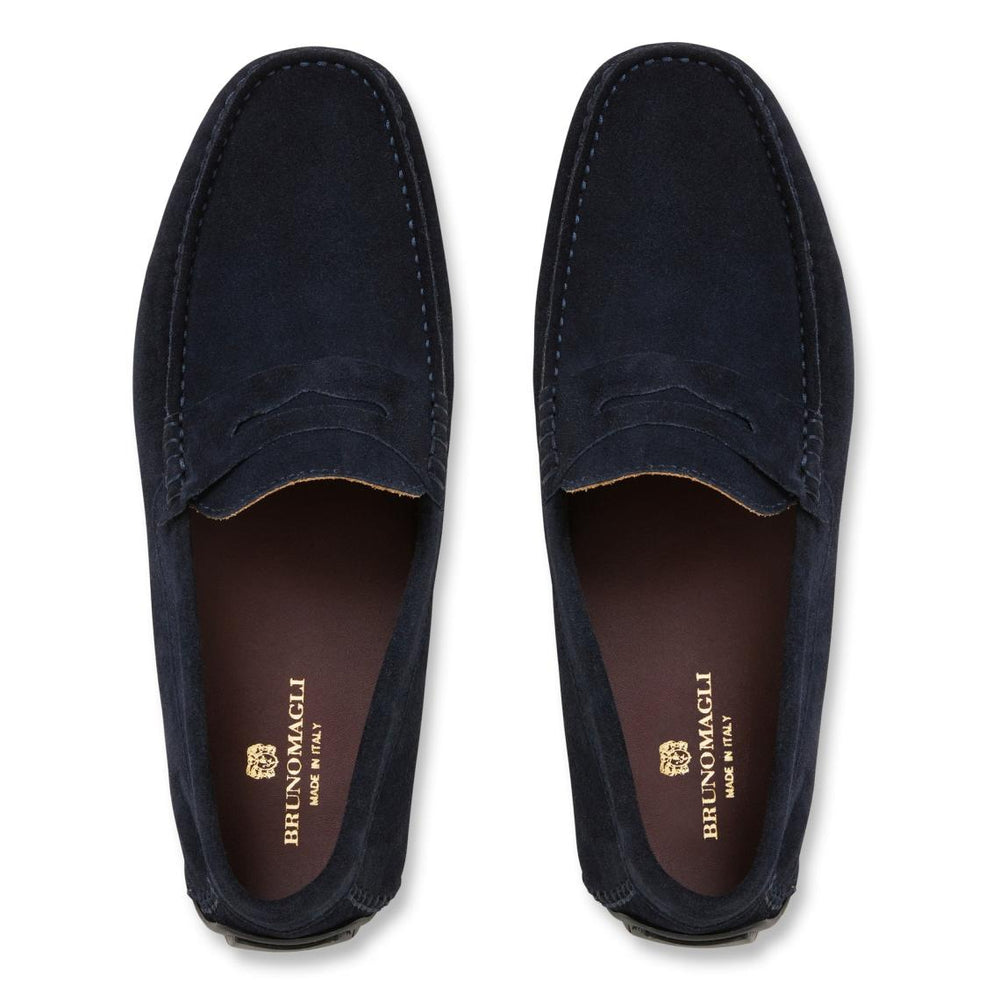 Bruno Magli Loafers &amp; Slip-ons | Men XANE CASUAL SUEDE SLIP-ON DRIVING MOCCASIN-NAVY