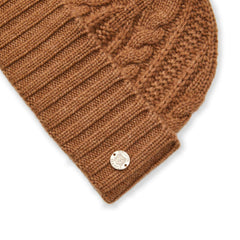 Bruno Magli Men's Cold Weather | Men/Women CABLE CUFFED HAT Camel