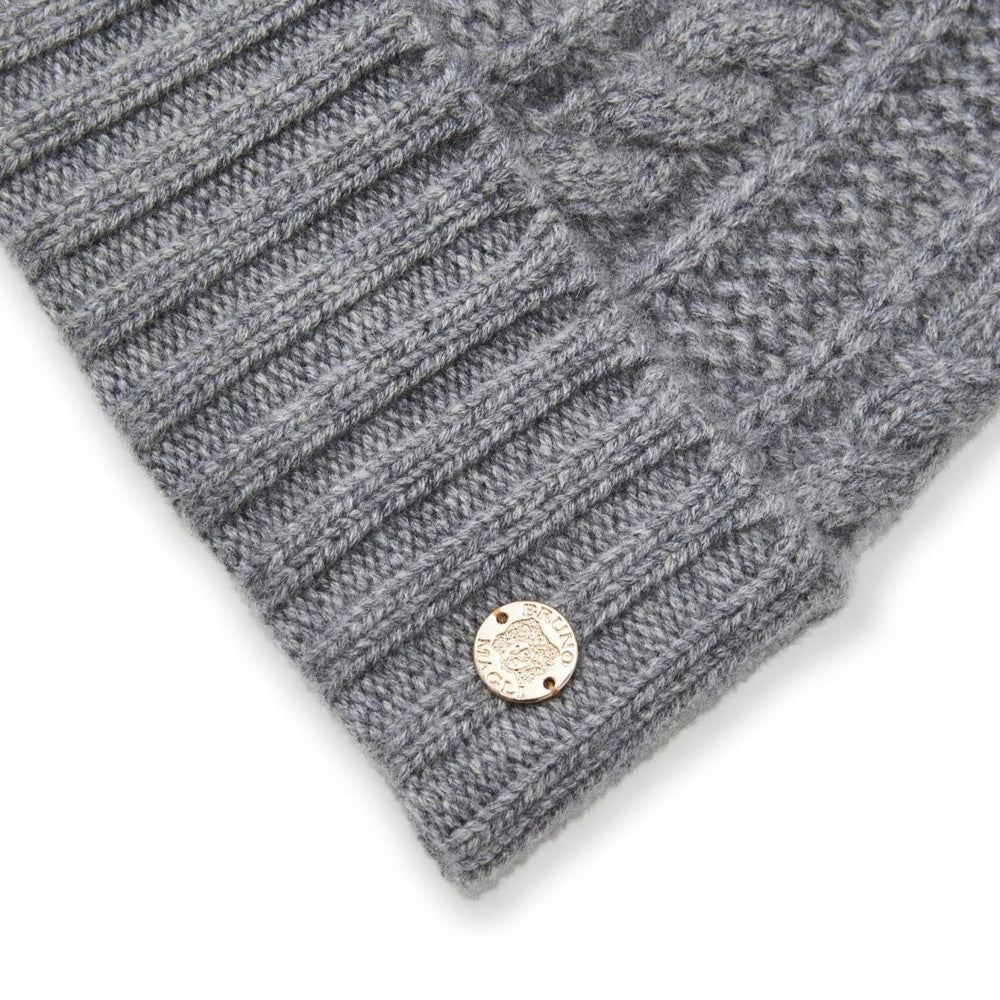 Bruno Magli Men's Cold Weather | Men/Women CABLE CUFFED HAT Grey
