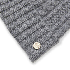 Bruno Magli Men's Cold Weather | Men/Women CABLE CUFFED HAT Grey