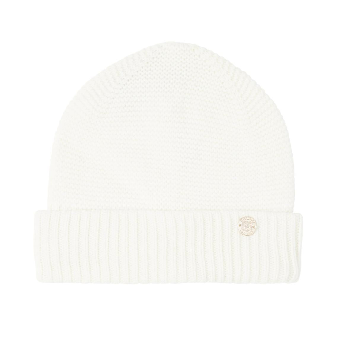 Bruno Magli Men's Cold Weather | Men/Women CASHMERE LINKS STITCH KNIT HAT W/ RIB CUFF Ivory