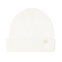 Bruno Magli Men's Cold Weather | Men/Women CASHMERE LINKS STITCH KNIT HAT W/ RIB CUFF Ivory