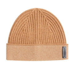 Bruno Magli Men's Cold Weather | Men/Women Cashmere Striped Cuff Hat - Camel