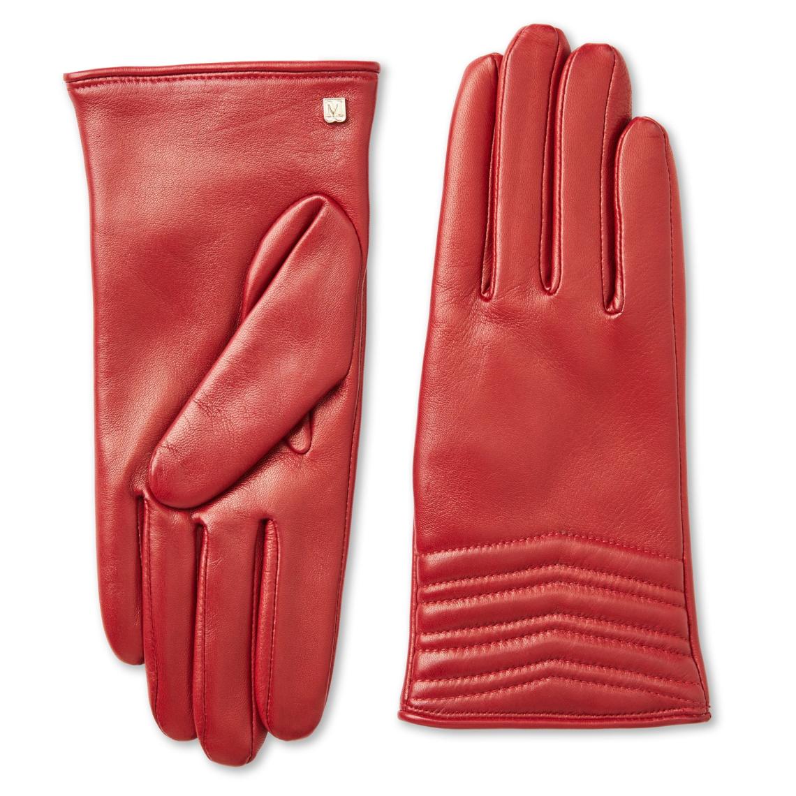Bruno Magli Men's Cold Weather | Men/Women CHEVRON QUILTED GLOVE-RED