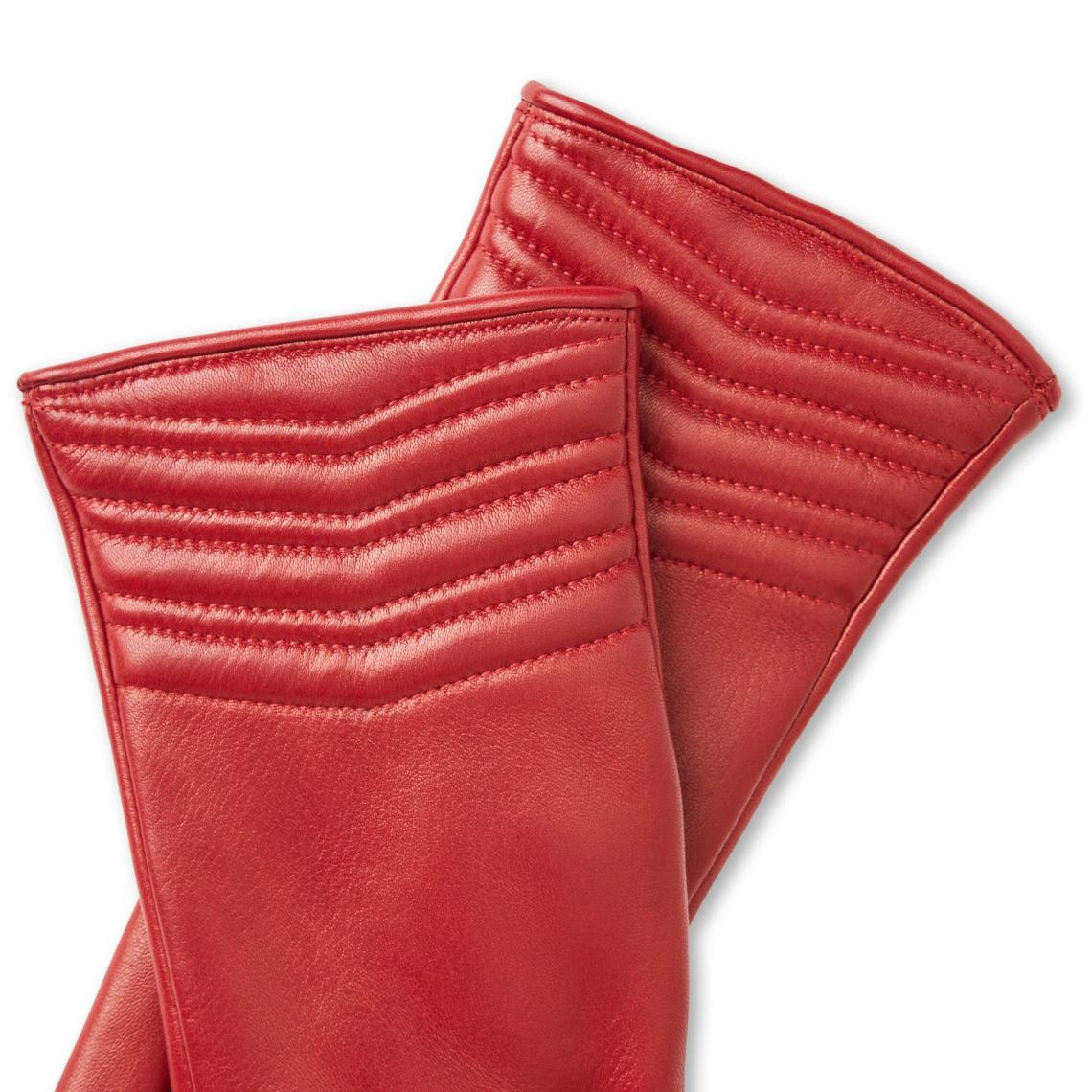 Bruno Magli Men's Cold Weather | Men/Women CHEVRON QUILTED GLOVE-RED
