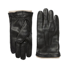Bruno Magli Men's Cold Weather | Men/Women Nappa Leather Gloves With Cashmere Cuff - Black