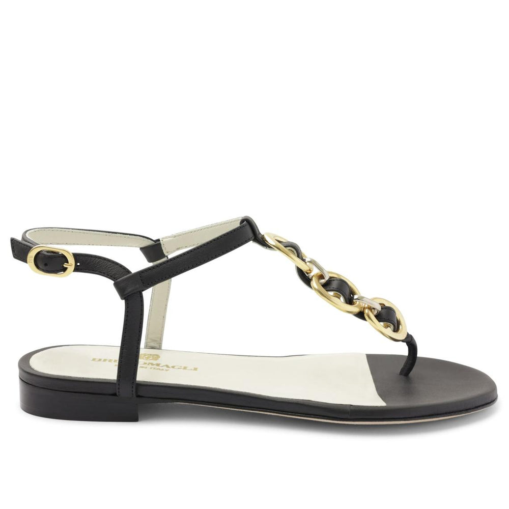 Bruno Magli Sandals &amp; Slides | Women Marina Leather Embellished Thong Sandal - Black