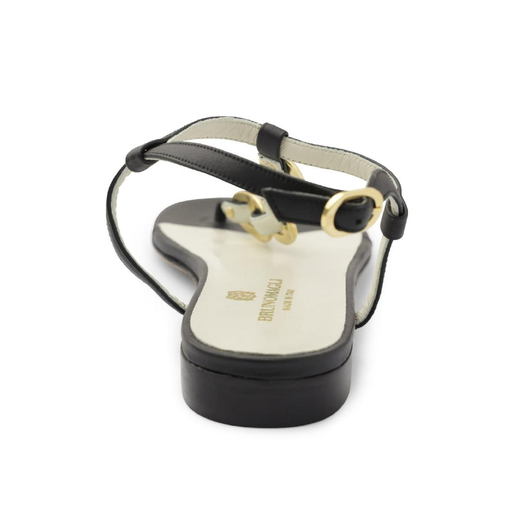 Bruno Magli Sandals &amp; Slides | Women Marina Leather Embellished Thong Sandal - Black