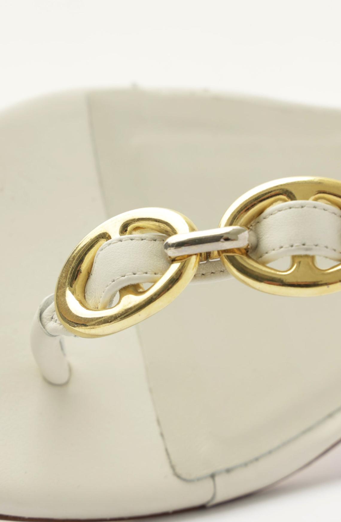 Bruno Magli Sandals &amp; Slides | Women Marina Leather Embellished Thong Sandal - Off White