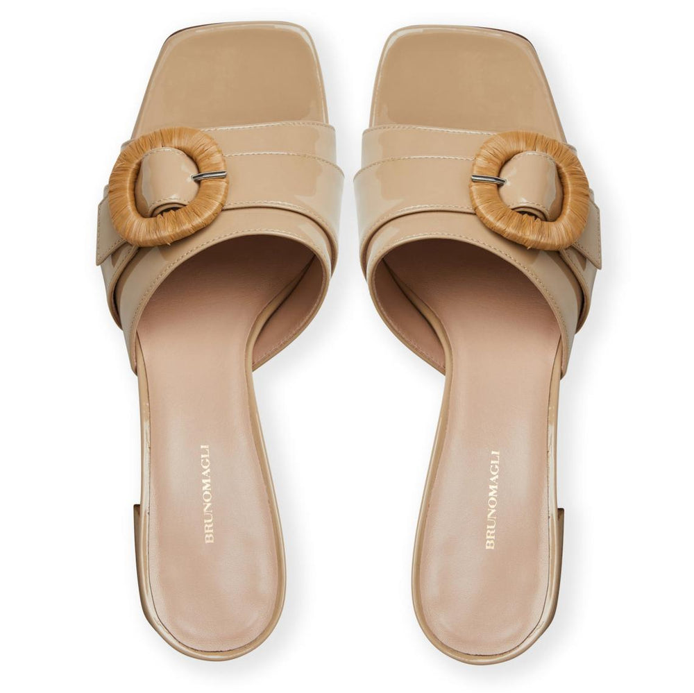 Bruno Magli Sandals &amp; Slides | Women PAGE Single Band Sandal BEIGE PATENT