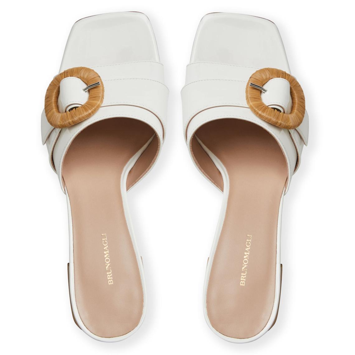 Bruno Magli Sandals &amp; Slides | Women PAGE Single Band Sandal WHITE PATENT