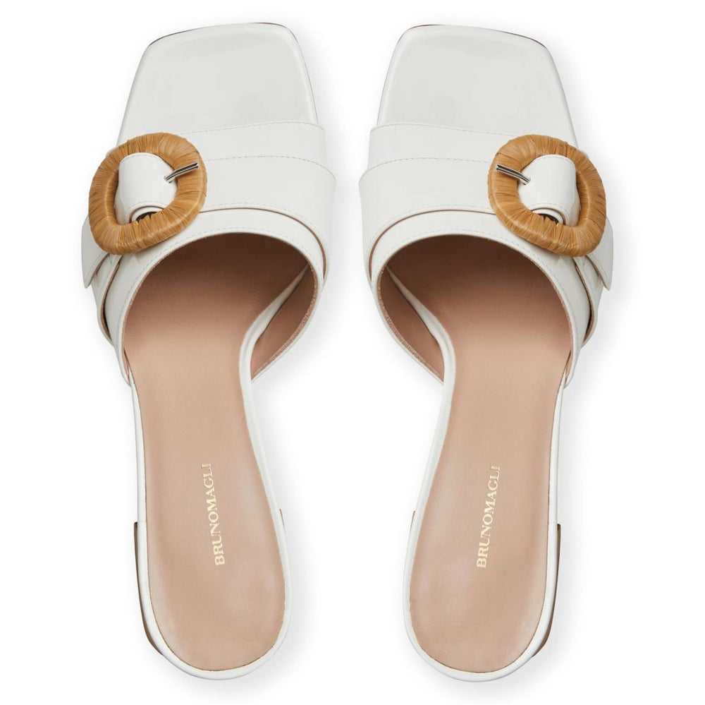 Bruno Magli Sandals &amp; Slides | Women PAGE Single Band Sandal WHITE PATENT