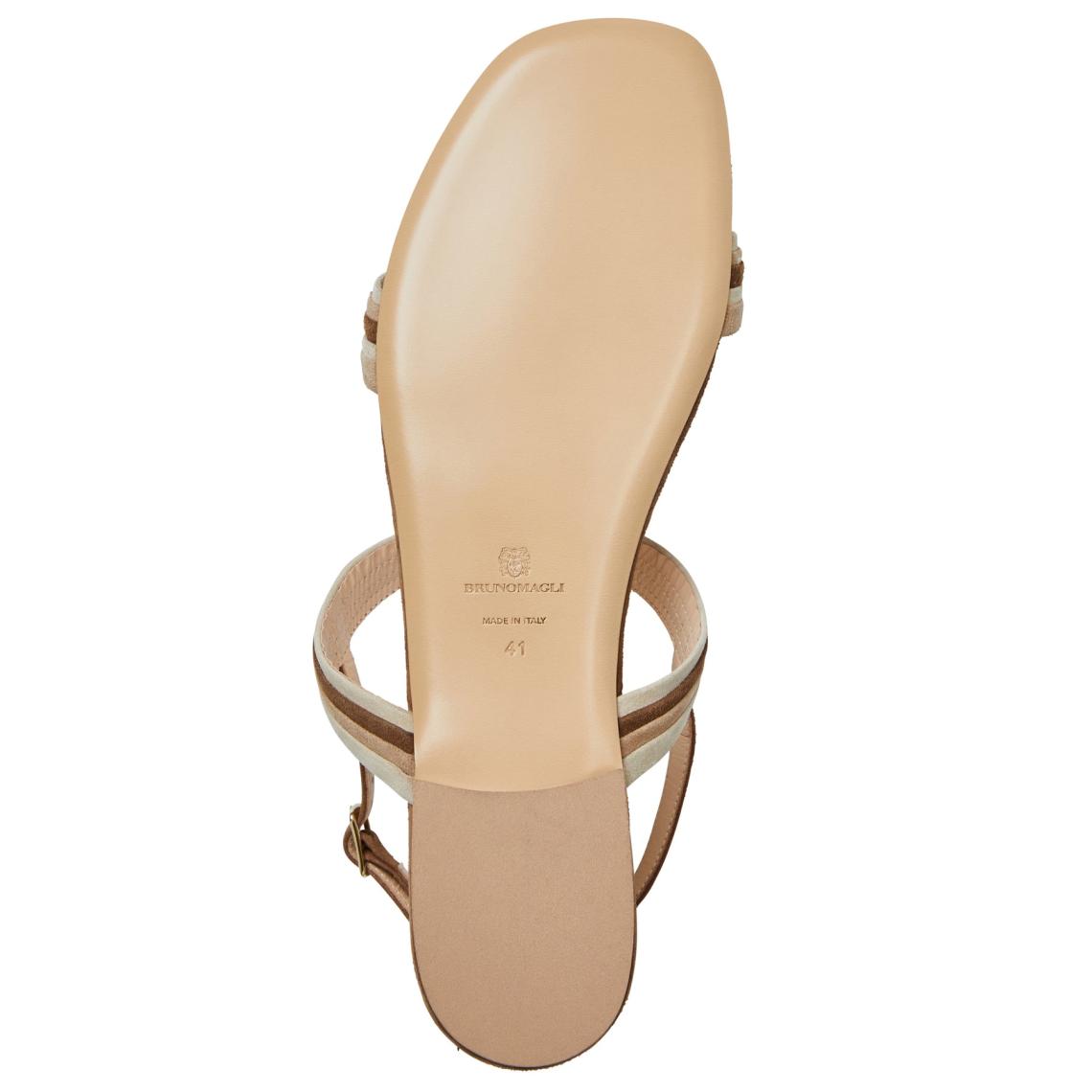 Bruno Magli Sandals &amp; Slides | Women PORTIA Sandal BROWN/NATURAL SUEDE