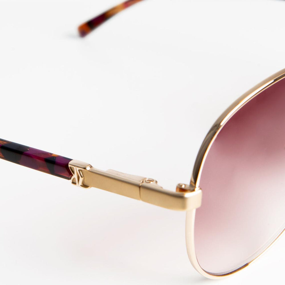 Bruno Magli Sunglasses | Women Costa Aviator Sunglasses - Gold