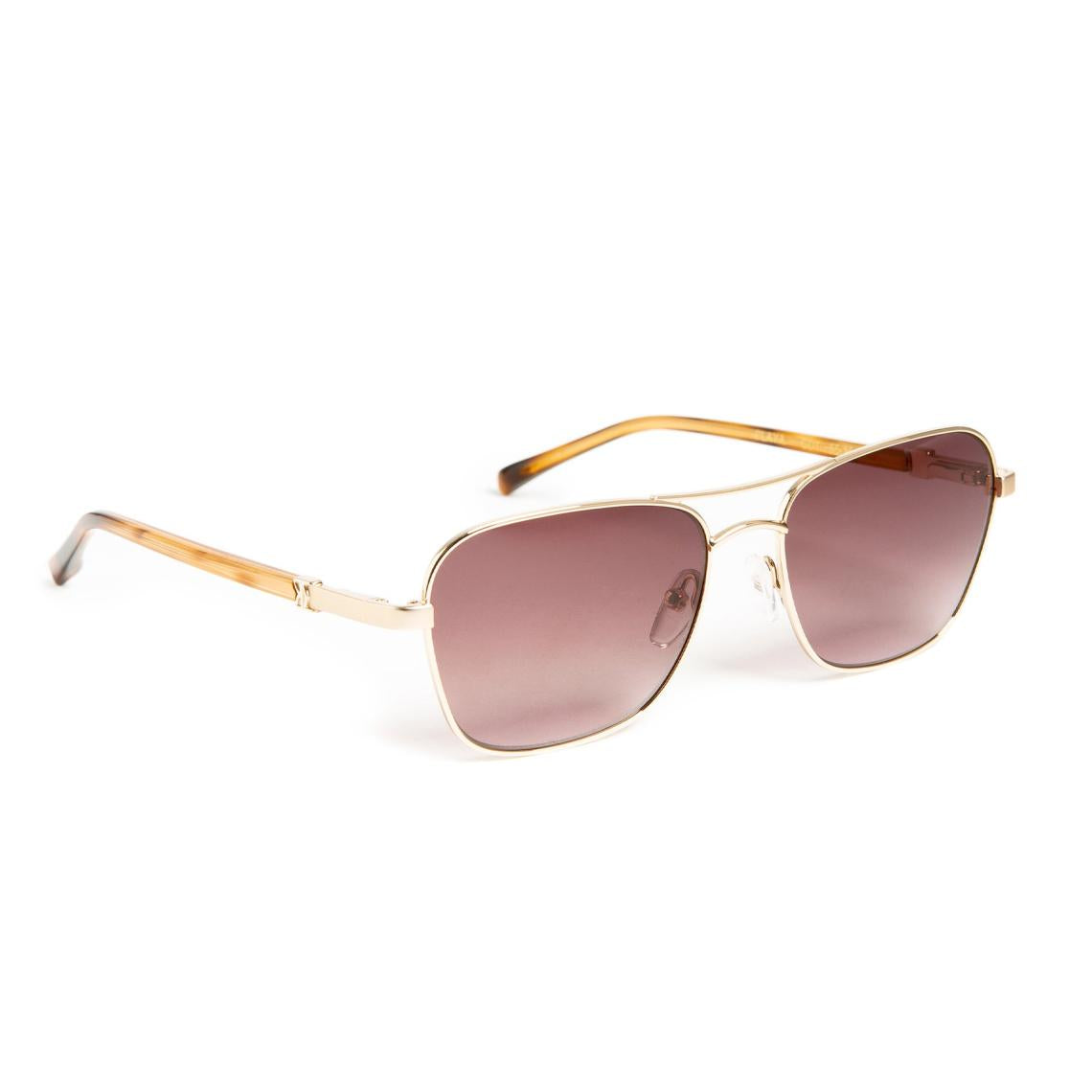 Bruno Magli Sunglasses | Women Playa Aviator Sunglasses - Gold Tortoise